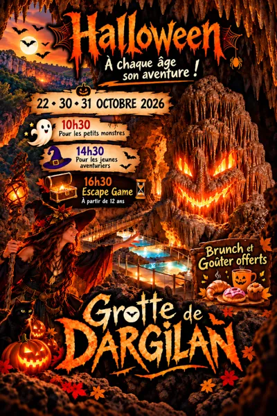 Halloween - Animations spéciales, à chaque âge son aventure - Grotte de Dargilan