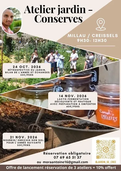 Atelier jardin et Conserves - Le Jardin Se Crée
