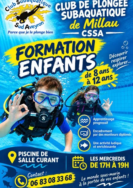 Formation enfant de plongée subaquatique