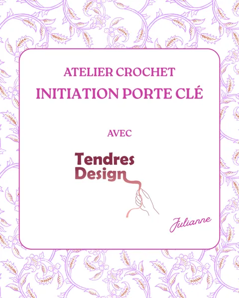 Atelier Initiation porte clé en crochet - Aubéria l'Atelier