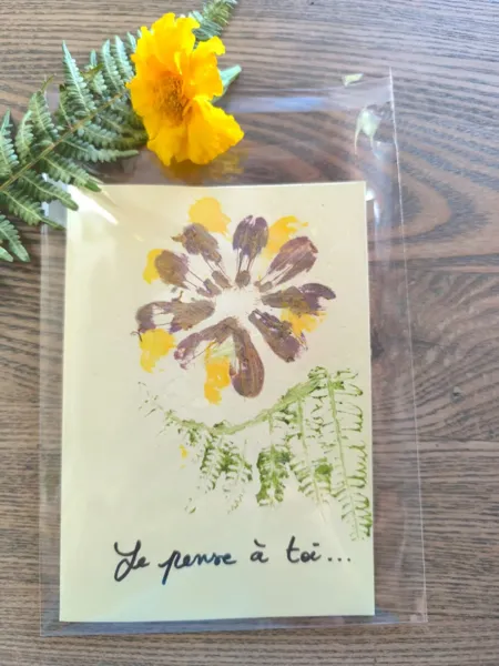 Atelier végé, impressions de fleurs martelés - Aubéria l'Atelier