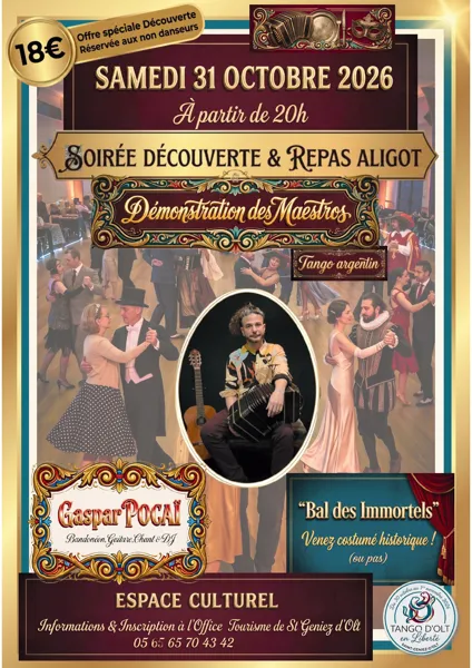 Le Bal des Immortels : soirée découverte du tango et repas aligot