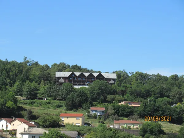 Vue sur les thermes depuis l'appartement