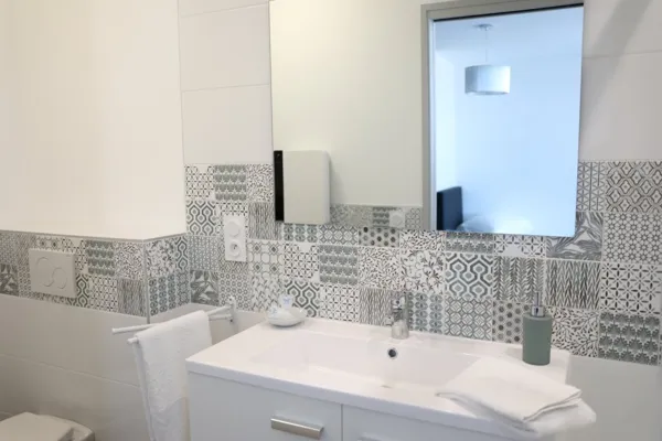 salle de bain privative douche lavabo wc