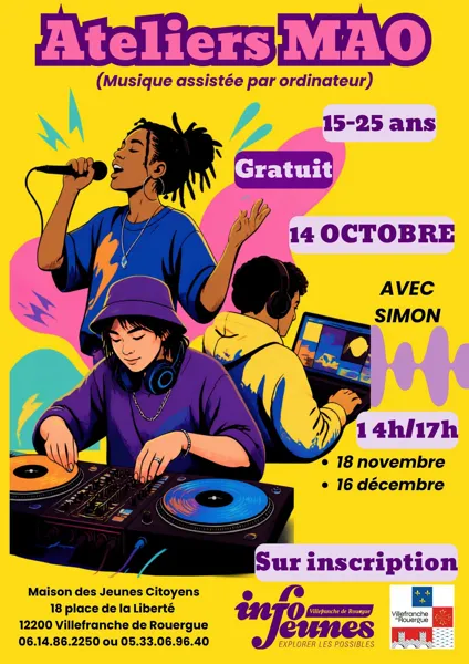 MJC : ateliers Musique Assistée par Ordinateur (MAO)