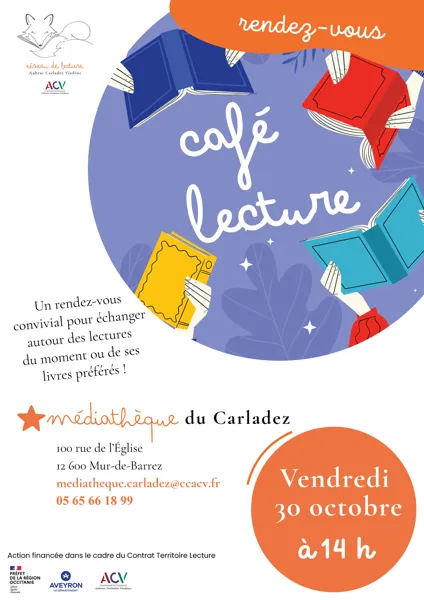 Café lecture à la médiathèque du Carladez