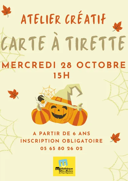 Atelier créatif spécial Halloween : carte à tirette