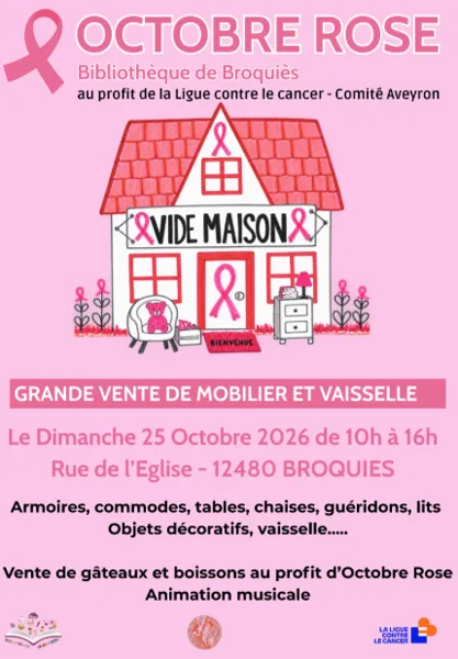 Vide-Maison Solidaire d'Octobre Rose à Broquiès