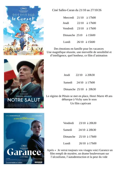 Ciné Salles Curan : Garance