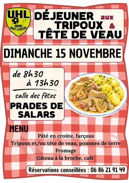 Déjeuner aux tripoux tête de veau de l'UHL
