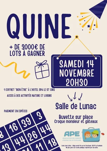 Quine de l'APE de La Fouillade