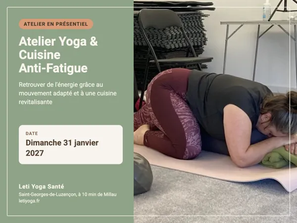 Atelier yoga et cuisine anti-fatigue, LETI YOGA