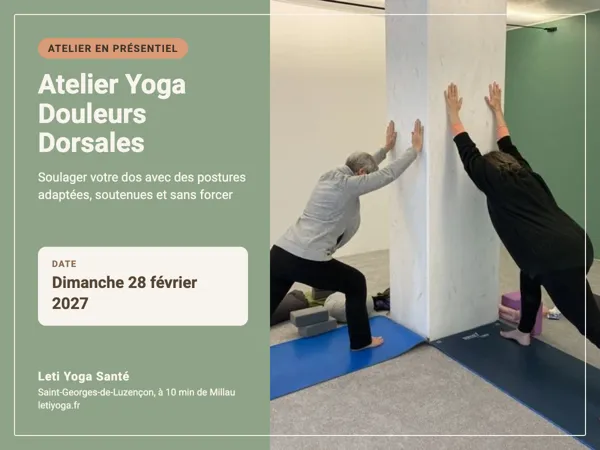 Atelier yoga douleurs dorsales, LETI YOGA