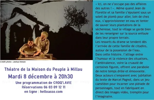Spectacle " L'eau des collines " de Marcel Pagnol - Théâtre de la Maison du Peuple