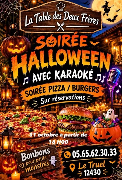 Soirée Halloween à La Table des deux Frères