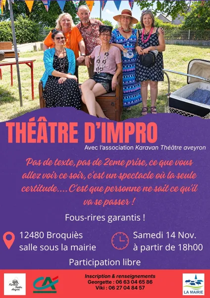 Soirée Théâtre d'Improvisation à Broquiès