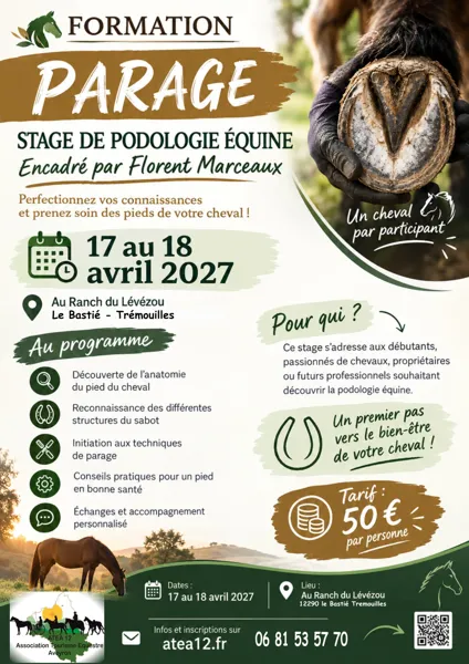 Stage de Podologie Équine Formation PARAGE