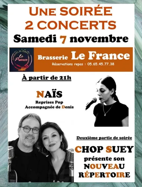 Soirée concerts à la brasserie Le France