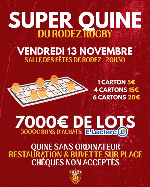 Super quine du Rodez Rugby